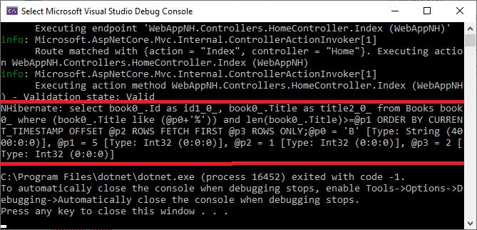 NHibernate query translated to SQL